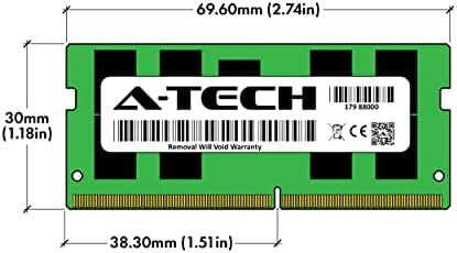החלפת A -Tech 16 ג'יגה -בייט ל- Dell AA960023 - DDR4 3200MHz PC4-25600 ECC SODIMM 2RX8 1.2V - שרת יחיד מקל