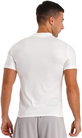 חולצה בסיסית של אייסלור חולצות שרוול קצר שרוול מדומה חולצות טריקו תחתונים תחתונים תרמיים.