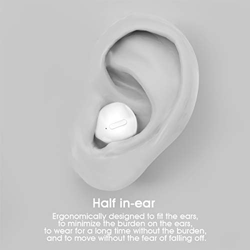 SZHTFX אוזניים בלתי נראים שינה אוזניות Bluetooth מיני אוזניות נסתרות דיסקרטיות לעבודה, תעלות אוזניים קטנות