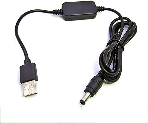 Kuteng USB 5.52.5 ממ כבל חשמל DC עם ממיר Boost 8V מתאים ל- DCC3 DR400 DRE6 PW20 וסוללות מזויפות אחרות