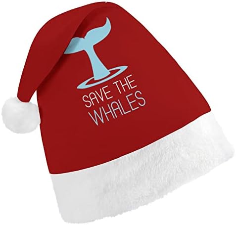 לחסוך את לווייתנים חג המולד כובע רך קטיפה סנטה כובע מצחיק כפה עבור חג המולד לשנה חדשה חגיגי מפלגה