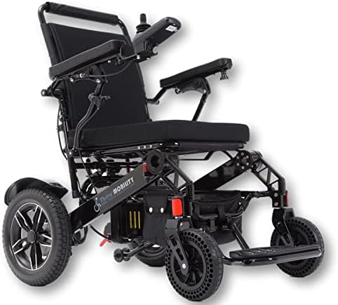 שכיבה חשמלי כסאות גלגלים למבוגרים קל משקל מתקפל מופעל גלגל כיסא