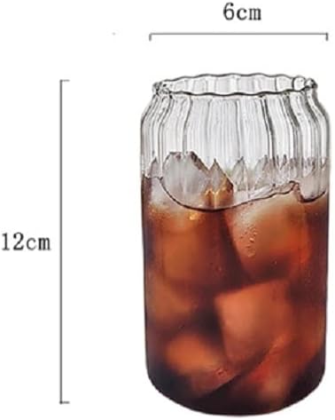 כוסות זכוכית בצורת ריוהיף, כוסות בירה, כוסות קפה קר, כוסות שתייה, סט של 1 עד 400 מיליליטר