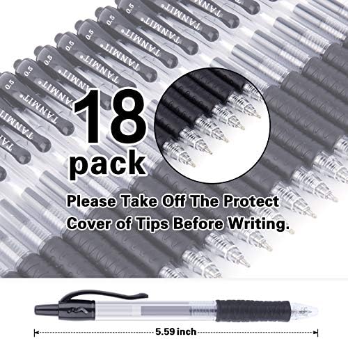 תנמיט ג ' ל עטים נשלף שחור דיו רולרבול עטים, בסדר נקודת כדורי כתיבה עט עבור משרד-0.5 ממ טיפים