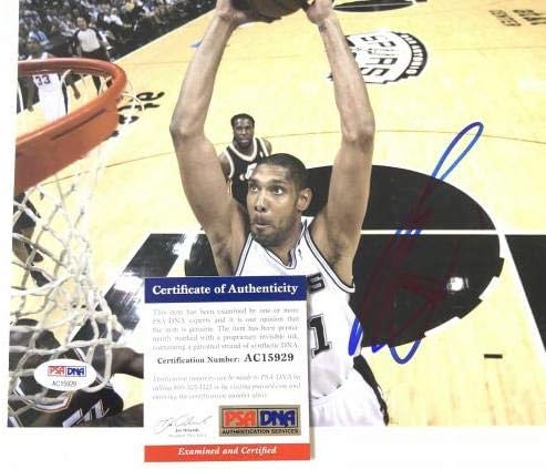 טים דאנקן חתם על 8x10 צילום PSA/DNA SAN ANTONIO SPURS חתימה - תמונות NBA עם חתימה