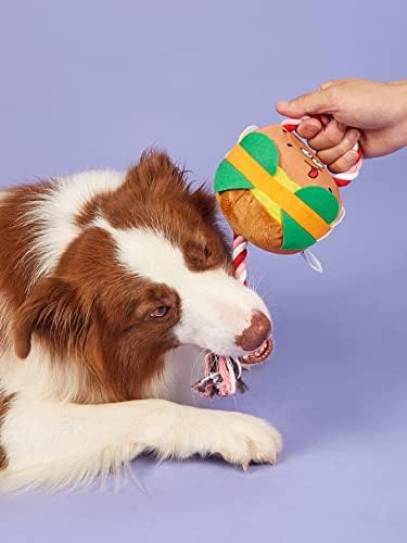 Qwinee Squeak Dog Plush צעצוע קריקטורה כלב צעצוע כלב עיצוב אוכל כלב צליל צעצועים רכים ממולאים צעצועי