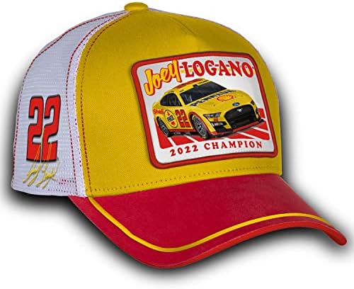 ג ' ואי לוגאנו צוות פנסקה צהוב אדום 2022 נסקאר גביע סדרת אלוף רכב תיקון סנאפבק מתכוונן כובע