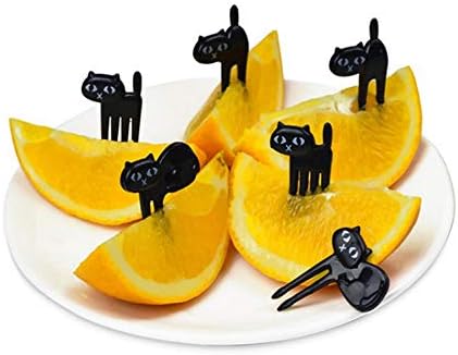 גן 12 יחידות חתול פירות מזלגות בנטו ארוחות צהריים קיסם מיני קריקטורה חטיף עוגת קינוח מזון מזלג המפלגה