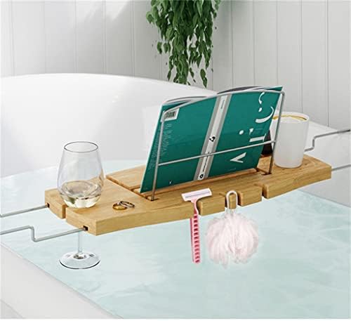 מתלה אמבטיה BKDFD סגנון אירופי עם מתלה אחסון נשלף מדף אמבטיה אמבטיה מתלה