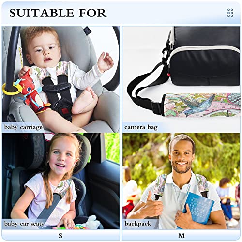 חגורת בטיחות פרחונית מכסה 2 חבילה רצועת מושב מכונית מכסה כיסוי צוואר מושב רך סופר רך לבנים בנות מבוגרים תינוק