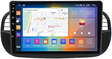 פלוסטאר אנדרואיד 12 רדיו רדיו רדיו 8 ליבה עבור פיאט 500 2007-2014 בנוי בתפוח Apple Carplay Android