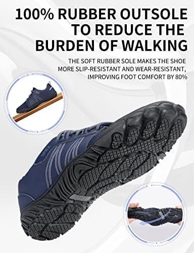 נעלי ריצה יחפות של Spiez - נעלי טיפת אפס מינימליסטיות רחבות מתאימות לאימוני טיולים רגליים בהליכה 7-12