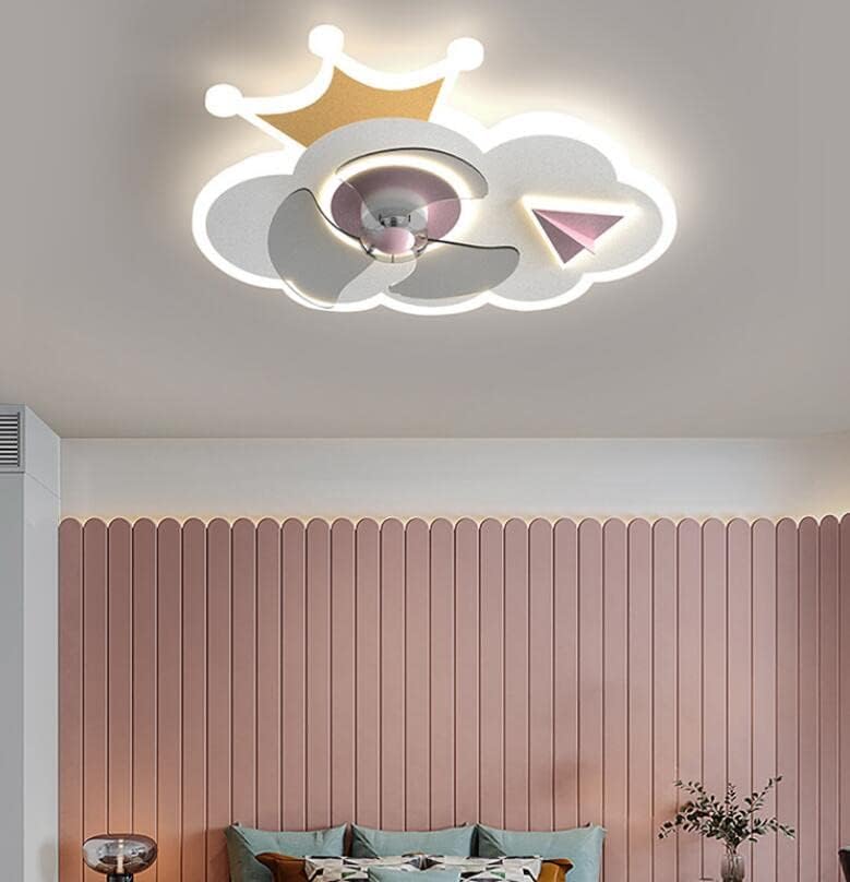 מאווררי תקרת חדר ילדים של טיפידנס עם אורות שלט רחוק, אור LED כולל צבע חם/לבן/טבעי, מנורת מאוורר