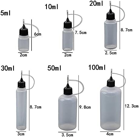 בקבוק מוליך Houchu 5 יחידות/הגדר DIY סחיטת DIY ניתן לחיזוי מוגדר לנייר נייר מלאכת נייר כלים לבקבוקי טפטפת טפטפת