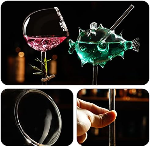 Bestonzon Bar כוסות פוח קוקטייל דגים זכוכית: חלילי שמפניה שותים קריסטל יין גביע משקאות משקאות כלי אוכל