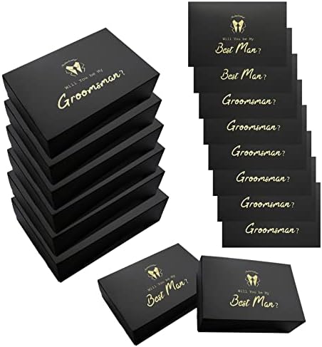 גברת וחתנים ביתיים קופסא 8 חבילות, קופסת מתנה לחתן, איש הקופסאות הטוב ביותר של איש וחתנים סט קופסאות