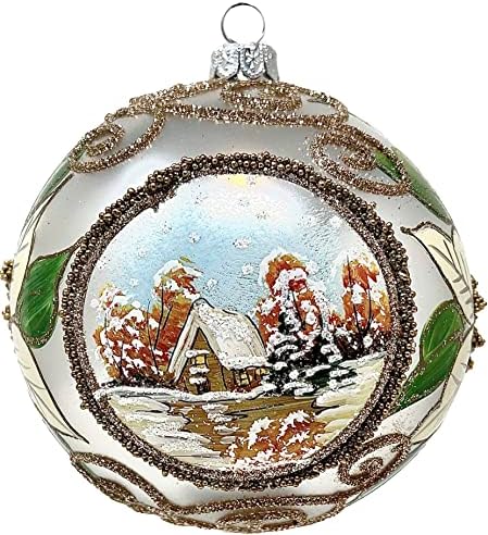 גלריה פולנית קישוט לחג המולד, כדור זכוכית מנופח בחורף ארץ הפלאות