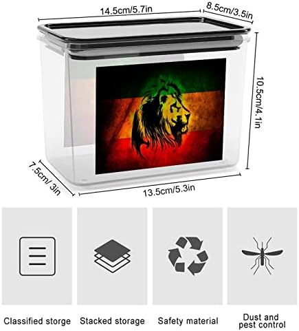 האריה רגאיי ג ' מייקה אחסון קופסא פלסטיק מזון ארגונית מיכל מיכלי עם מכסה למטבח