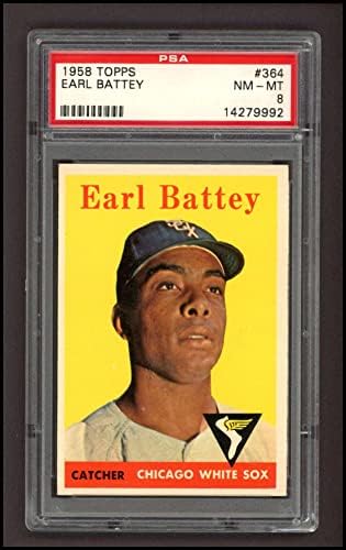 1958 Topps 364 Earl Battey Chicago White Sox psa psa 8.00 White Sox