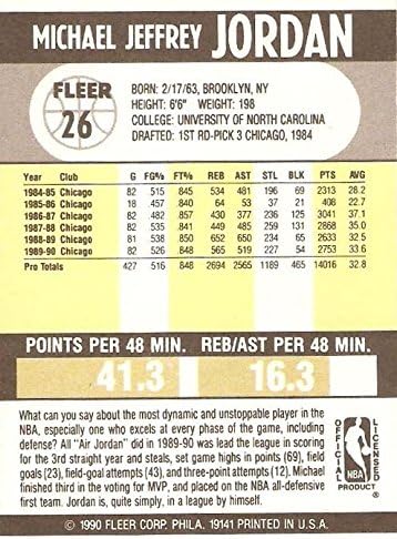 1990/1991 סדרת כדורסל פלייר שלמה מנטה מנטה אספה 198 סט קלפים כולל מייקל ג'ורדן, לארי בירד, קווין מקהייל,