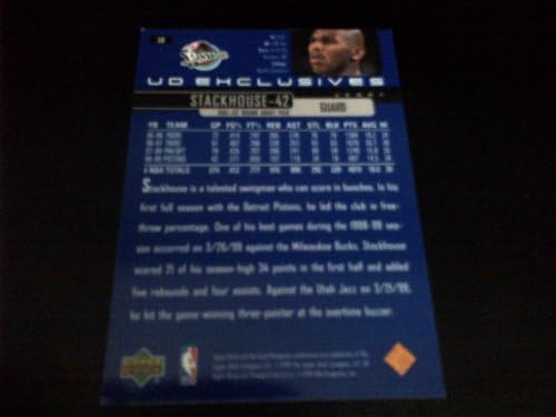 1999-2000 NBA סיפון עליון בלעדיות ג'רי סטאקהאוס 38 מהדורה מוגבלת של כרטיס 067/100! ברוקלין