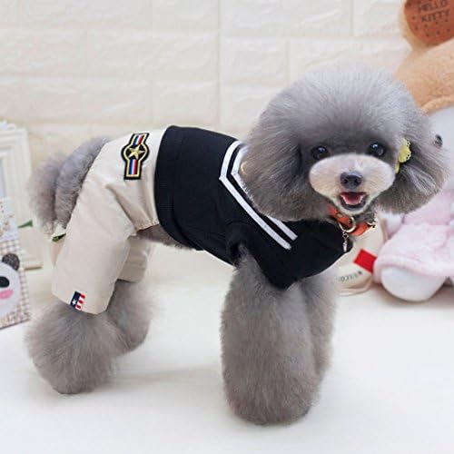 Smalllee_lucky_store תלבושות לכלבים עבור חולצת סרבל חיות מחמד של שוטר חיל מחמד של כלבים קטנים, קטנים,