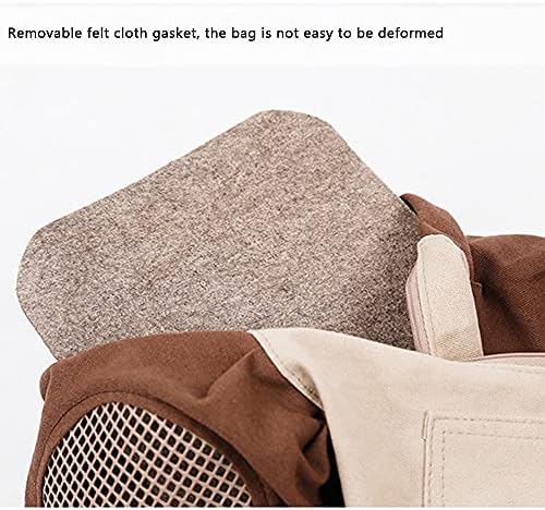 תיק גב מנשא לחיות מחמד נייד לכיס קטן עיצוב רשת לנשימה נשימה חופשית חבל בטיחות עמיד תיק חתול, חום