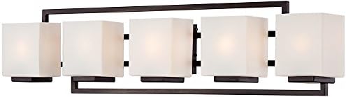 פוסיני אירו עיצוב תאורה על כיכר מודרני קיר אור ברונזה מתכת מחווט 37 5-אור מתקן אופל זכוכית צל עבור חדר