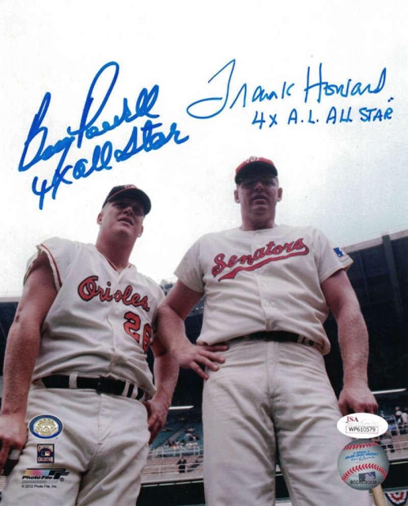 פרנק האוורד ובוג פאוול חתימה 8x10 תמונה 4x אול סטאר jsa 20077 PF - תמונות MLB עם חתימה