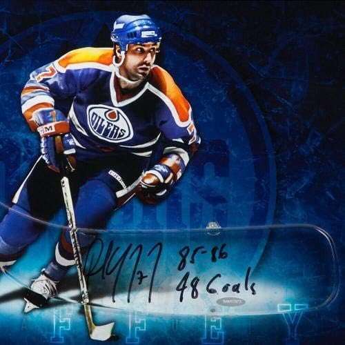פול קופי חתימה 16x24 ממוסגרת צילום אקריליק מקל להב שומנים inscr. UDA - מקלות NHL עם חתימה