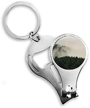 ערפל הרים ערפל יער ענן שמיים מסמר ניפר טבעת מפתח שרשרת מפתח בקבוקי בקבוק קוצץ