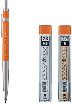 Zeesoon Xeno הבטיח מחזיק עופרת עט עיפרון מכני ומארז עופרת מערך 1.3 ממ, 2.0 ממ