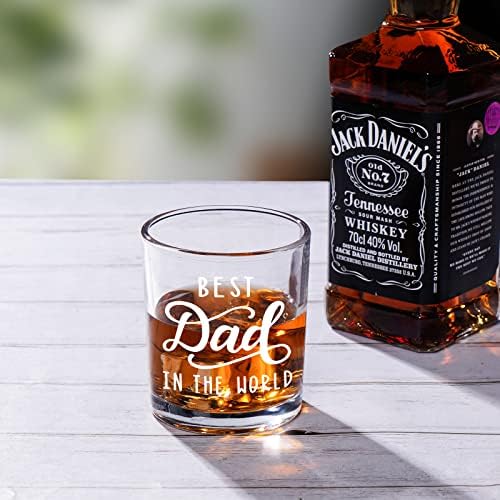 כוס ויסקי מתנת אבא מודונפי, הכוס המיושנת הטובה ביותר בעולם, זכוכית סקוטש מתנה ליום האב לאבא אבא חדש סבא