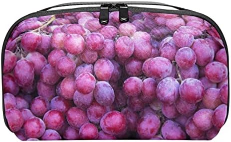 אדום גלוב ענבים טרי פירות טעים מוצרי טואלטיקה תיק לנשים, מים עמיד עור מוצרי טואלטיקה ארגונית, נסיעות קוסמטי תיק