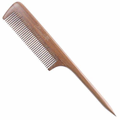 קליל שיער קומבס - אלגום בסדר שן מסרק-לא סטטי טבעי ארומה עץ זנב מסרק לנשים