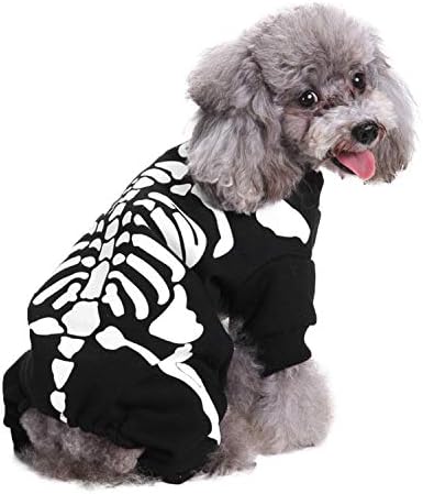 תלבושת של Greus Halloween לכלבי חיות מחמד חתולים עכביש/שלד תלבושות לחיות מחמד עבור כלבים בינוניים