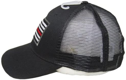 רשת שחורה ארהב קו אדום דק אדום כובע פרופיל נמוך תמיכה בבייסבול תמיכה באכיפת החוק