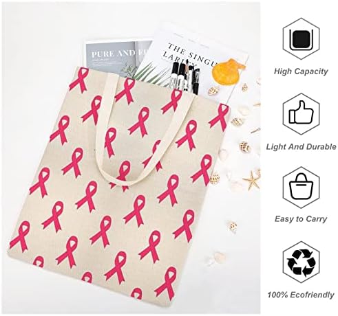 מודעות לסרטן השד שקית קניות סרט סרטן ורוד.
