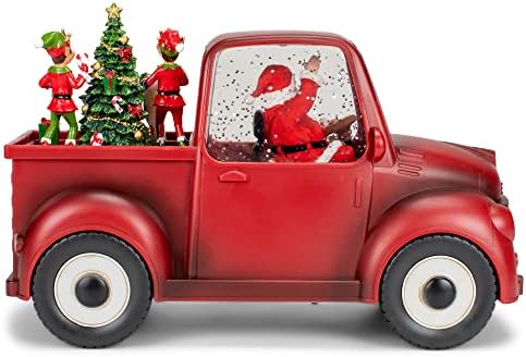הוביל סנטה במשאית עם עץ