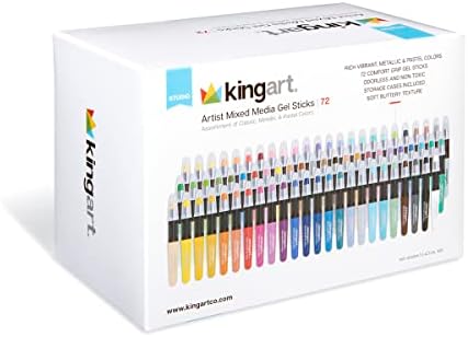 קינגארט ג ' ל מקל אמן מעורב מדיה עפרונות, סט של 72 ייחודי צבעים