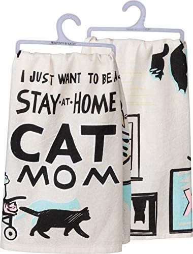 PBK אני רק רוצה להיות שהייה בבית חתול חתול מאמא מטבח מגבת כותנה