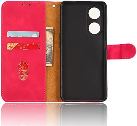נרתיק מגן התואם למארז Oppo A1 5G, מארז טלפונים לעור PU של Case עם מחזיק כרטיסי אשראי רצועת כף היד רצועת כף זעזועים.