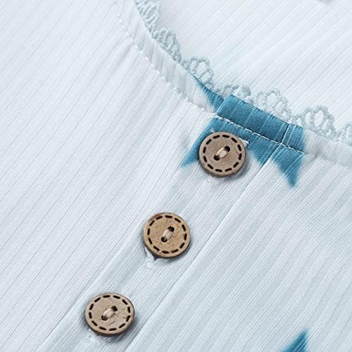 שרוול ארוך שרוול תחרה צמרות שחירה לנשים דפוס הדפסת חולצת כפתור צוואר עגול