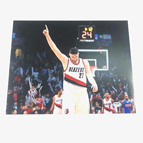 ג'וסוף נורקיץ 'חתום 11x14 צילום PSA/DNA פורטלנד טריילבלזרים חתימה - תמונות NBA עם חתימה