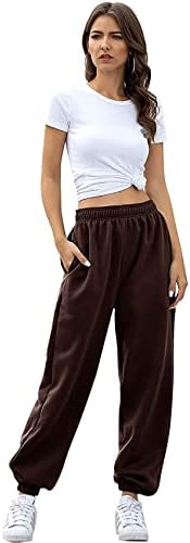 מכנסי טרנינג תחתונים של נשים מכנסי טרנינג בכיסי חדר כושר ספורטיבי ספורטיבי מתאים למכנסי טרקלין