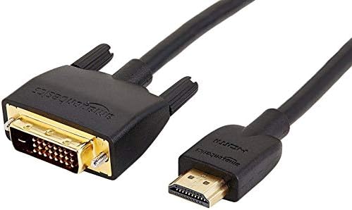 Basics Displayport to DVI תצוגה כבל - 6 רגל & HDMI ל- DVI כבל מתאם, שחור, 6 רגל, 1 חבילה