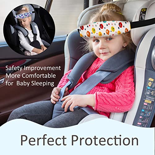 LXPKKIG 4 חתיכות תמיכה ראש ראש לתינוק לרכב, פעוט מכונית מושב ראש רצועת רצועה מושב עגל