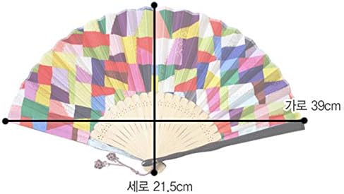 מאוורר משיי משי מסורתי קוריאני מסורתי 8 טלאי חבילת מתנה