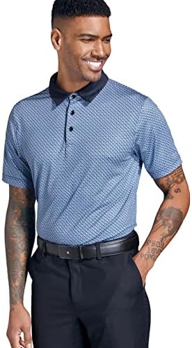 חולצות גולף של אפמוקה לגברים בביצועים יבש עם שרוול קצר הדפס לחות לחות חולצת פולו
