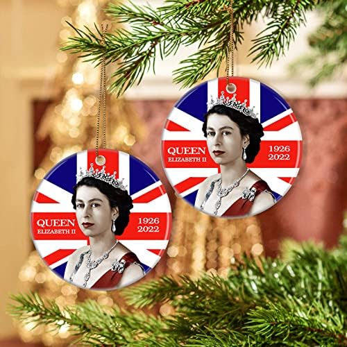קישוט המלכה אליזבת השנייה, Varwaneo המלכה אליזבת השנייה קישוט חג המולד 2022 קישוטים לחג המולד קישוט עץ חג המולד